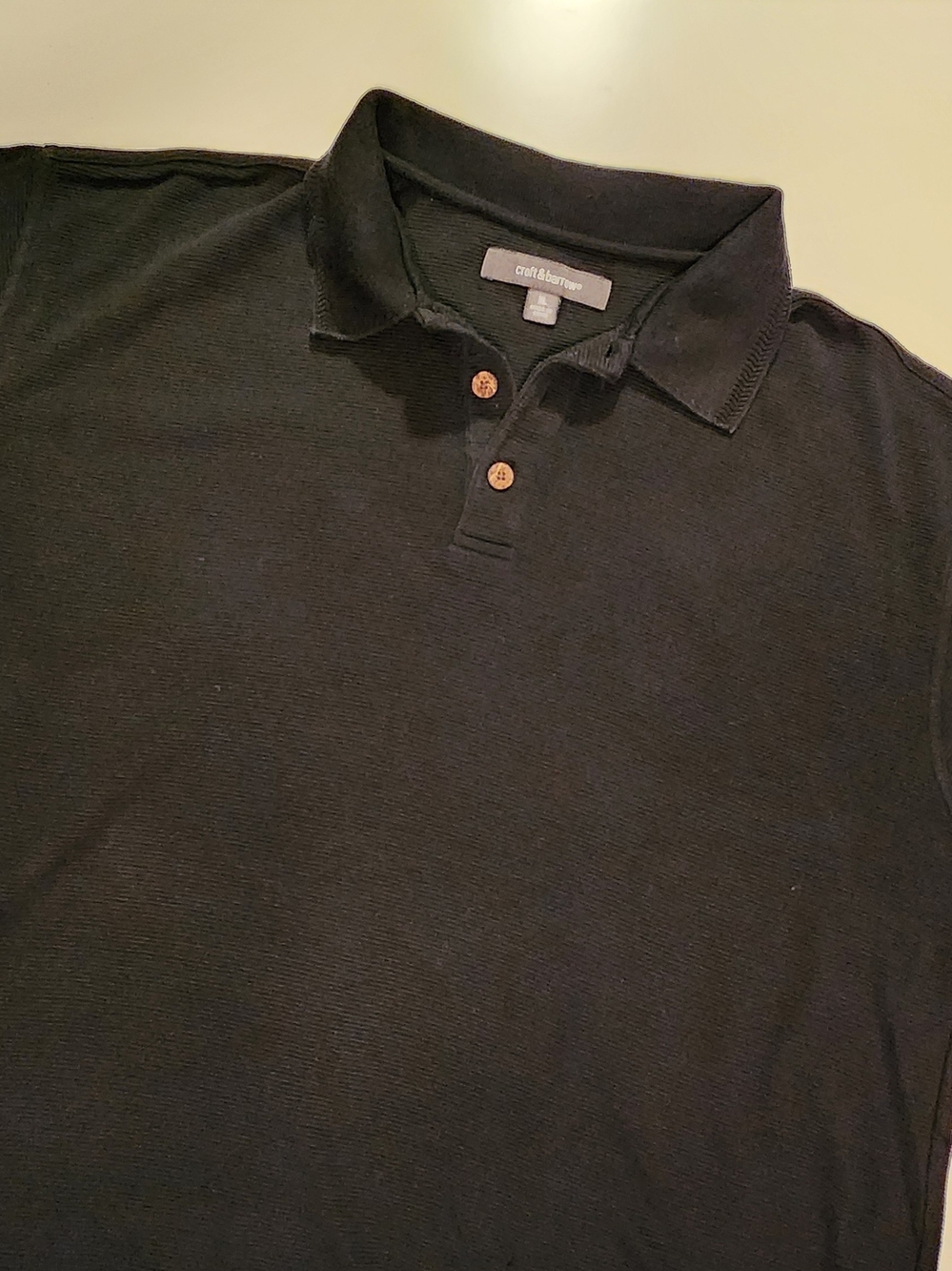croft & barrow Black Polo Shirt - Men's Classic Knit - Picture 2 of 5